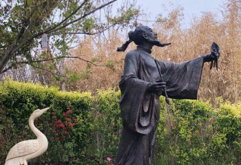 陶淵明雕塑-公園歷史名人隱逸詩(shī)人之宗陶淵明銅雕塑