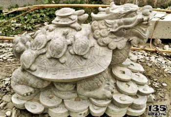 龍龜?shù)袼?公園里擺放的坐著銅錢(qián)上的石雕雕塑創(chuàng)意龍龜?shù)袼?></a>
                    <div   id=