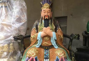 三官雕塑-玻璃鋼彩繪神佛供奉寺廟三官雕塑