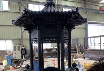 香爐雕塑-鑄鐵元寶香爐佛教寺廟戶外擺件雕塑