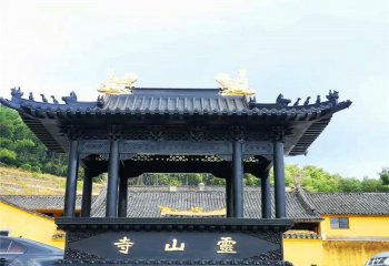 香爐雕塑-云山寺鑄鐵八柱漆金寶蓋香爐雕塑