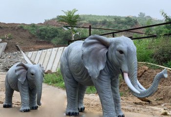 玻璃鋼的藝術(shù)，營造園林美景，精致的農(nóng)場動物景觀