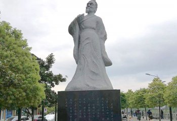 屈原雕塑-中國浪漫主義文學(xué)奠基人漢白玉屈原公園歷史名人石雕