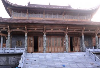 龍柱雕塑-寺院大殿建筑戶外景區(qū)龍柱雕塑