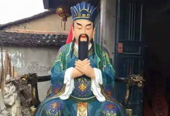 城隍爺雕塑-寺廟神佛銅雕彩繪城隍爺雕塑