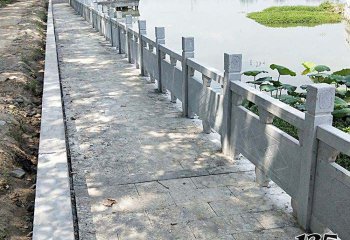 欄桿欄板雕塑-農場池塘道路青石雕刻防護欄桿欄板雕塑