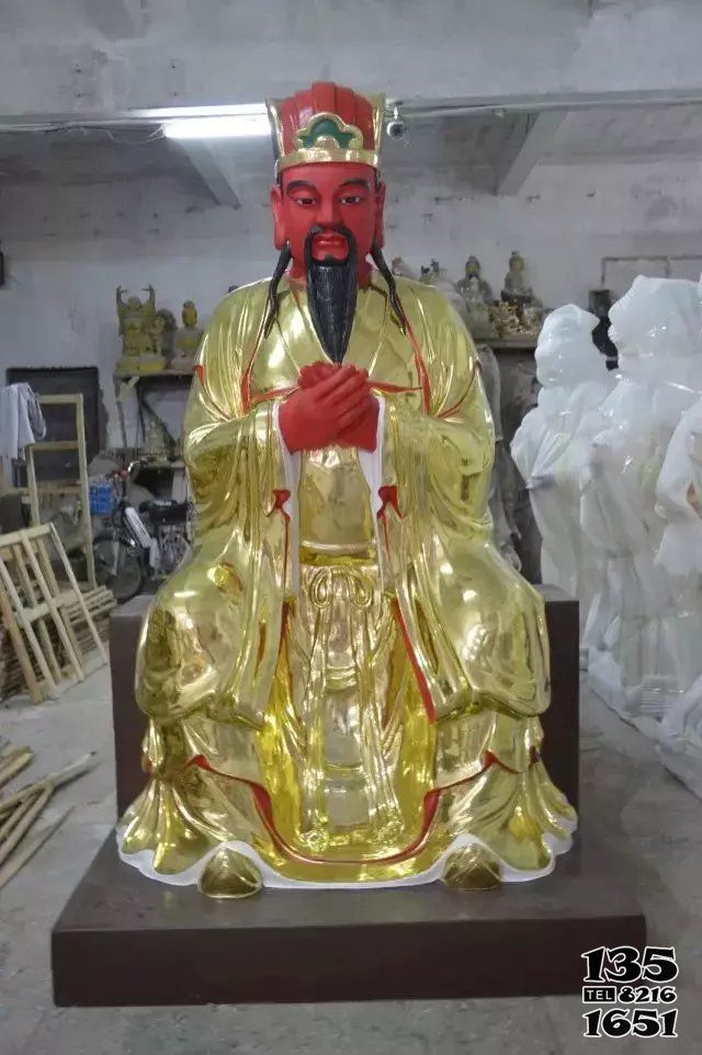 城隍爺雕塑-玻璃鋼寺廟供奉神佛城隍爺雕塑高清圖片