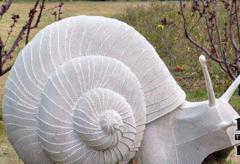 蝸牛雕塑-公園擺放的青石石雕創意蝸牛雕塑