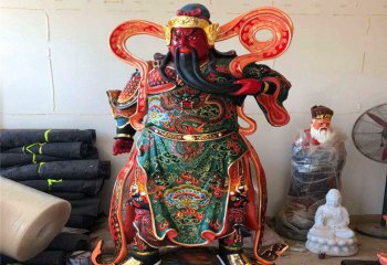 玻璃鋼彩繪關(guān)公，尊貴而神圣