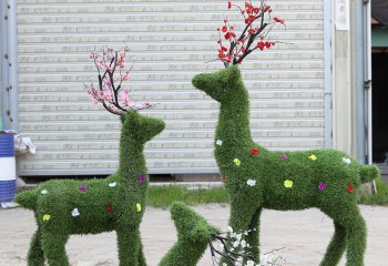 梅花鹿雕塑-景區(qū)別墅大型景觀綠植梅花鹿雕塑