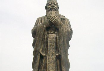 孔子雕塑-廣場(chǎng)學(xué)校孔子古代歷史名人銅雕塑景觀(guān)小品