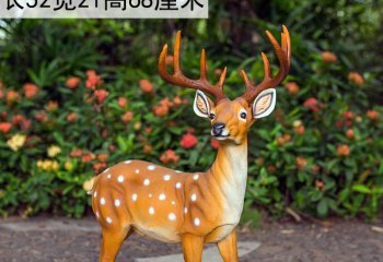 公園玻璃鋼仿真梅花鹿-玻璃鋼仿真梅花鹿雕塑  公園動物雕塑