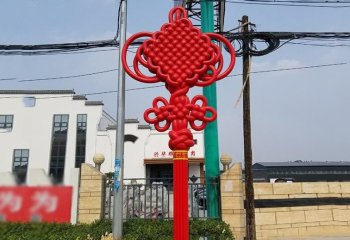 不銹鋼中國結城市景觀雕塑-城市不銹鋼中國結雕塑