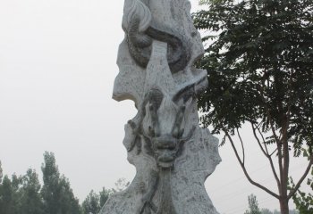 公園景區(qū)青石吐水龍-青石吐水龍石雕