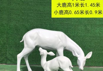 玻璃鋼母子鹿雕塑-玻璃鋼母子鹿雕塑，玻璃鋼母子鹿動物雕塑  