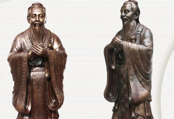 校園玻璃鋼仿銅孔子雕塑-校園古代名人 玻璃鋼孔子雕塑