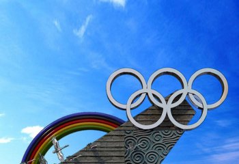 不銹鋼超越奧運五環仙鶴雕塑-不銹鋼奧運五環雕塑 不銹鋼仙鶴雕塑