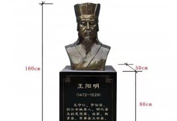 古代名人教育家王陽明胸像銅雕-古代名人銅雕 王陽明胸像銅雕